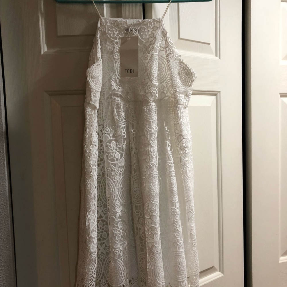Tobi | White Crochet Dress | Small